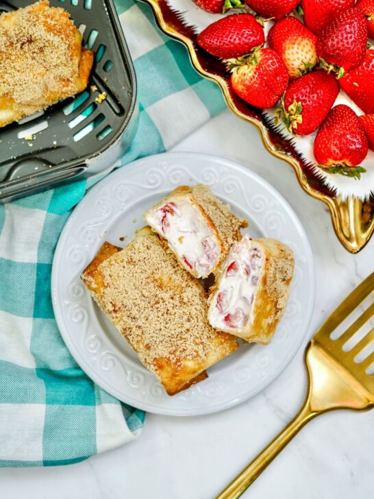 Air Fryer Strawberry Chimichangas