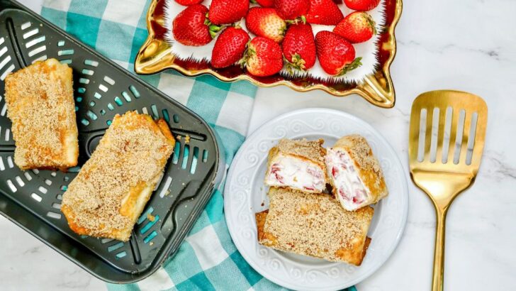 Air Fryer Strawberry Chimichangas