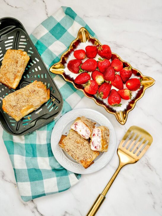 Air Fryer Strawberry Chimichangas