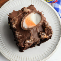 Cadbury Crème Egg Poke Cake