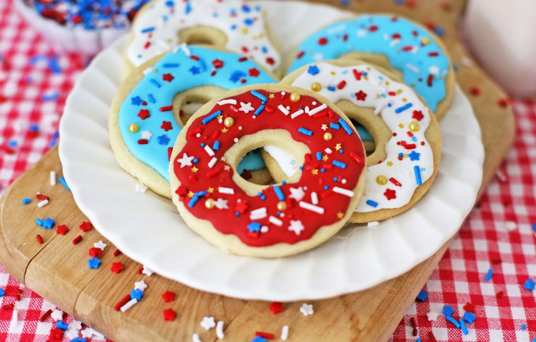 Delicious 4th of July Donut Cookies