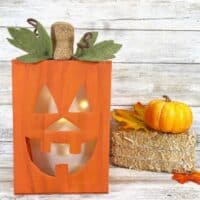 Dollar Store Canvas Jack-O-Lantern Craft