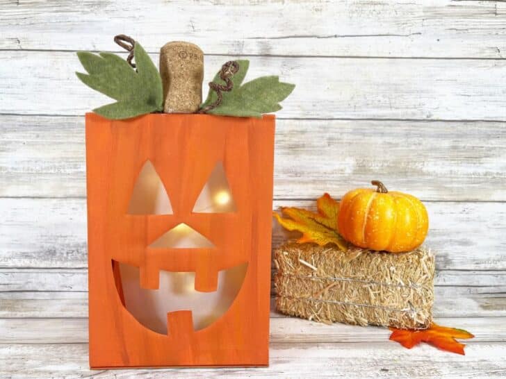 Dollar Store Canvas Jack-O-Lantern Craft