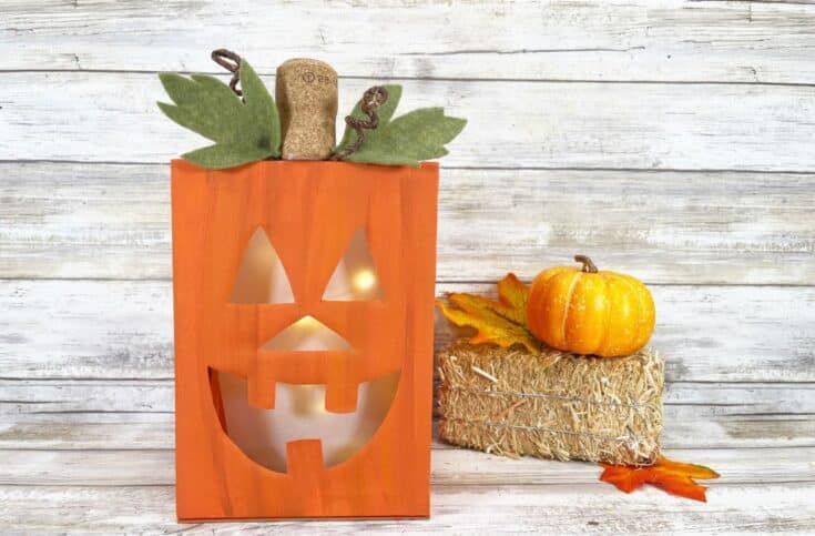 Dollar Store Canvas Jack-O-Lantern Craft