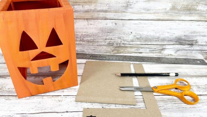 Dollar Store Canvas Jack-O-Lantern Craft