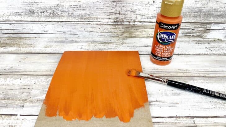 Dollar Store Canvas Jack-O-Lantern Craft