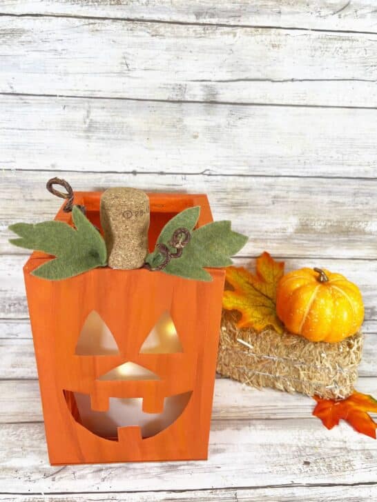 Dollar Store Canvas Jack-O-Lantern Craft