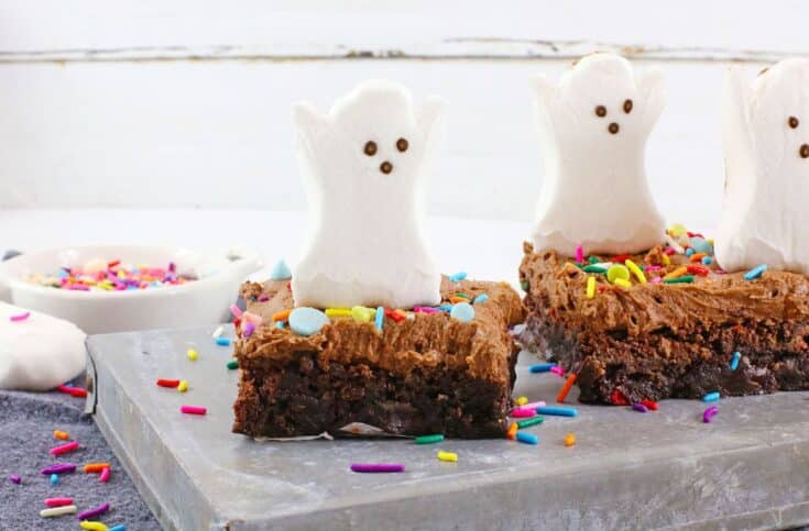 Easy Air Fryer Ghost Peeps Brownies