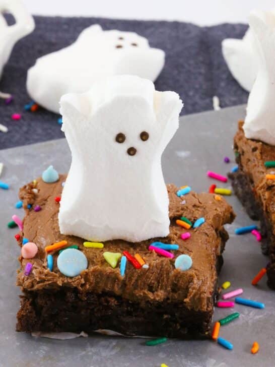 Easy Air Fryer Ghost Peeps Brownies