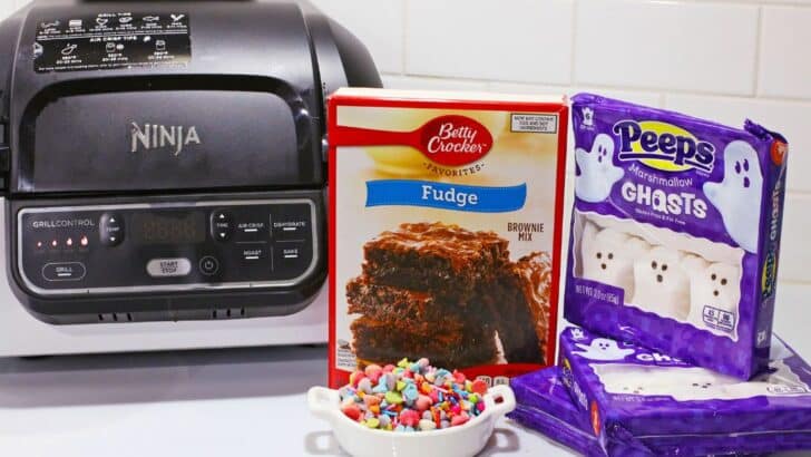 Easy Air Fryer Ghost Peeps Brownies