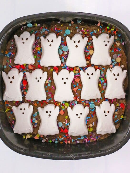 Easy Air Fryer Ghost Peeps Brownies