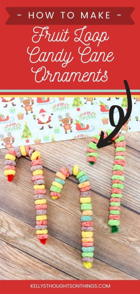 Fruit Loop Candy Cane Ornaments