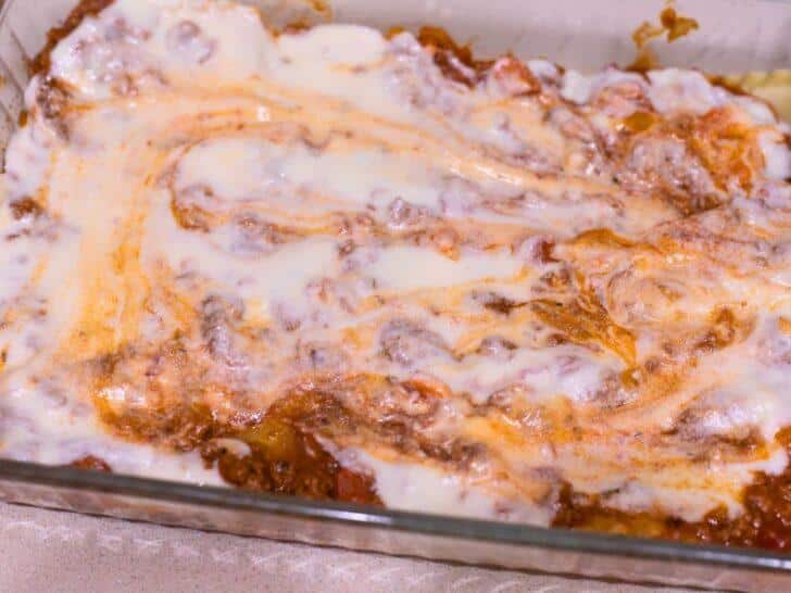 Lasagna Bolognese layers