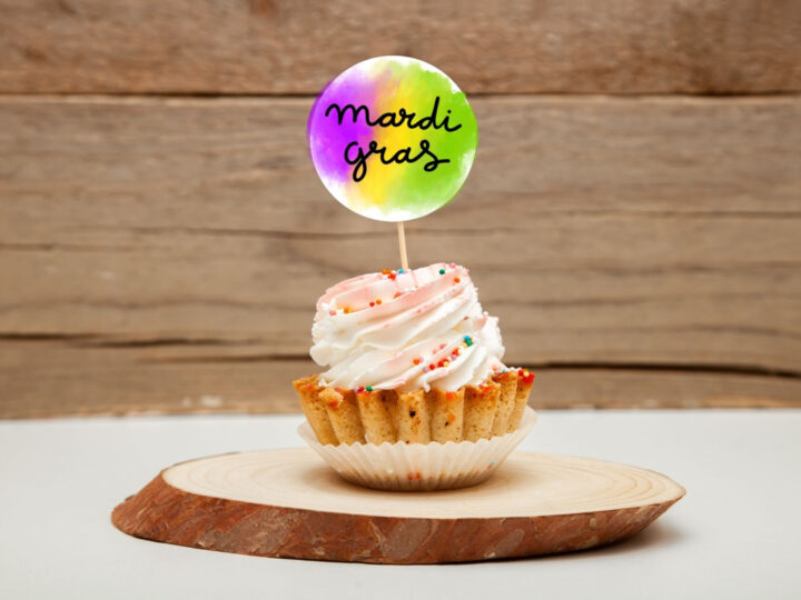 Mardi Gras Cupcake Topper