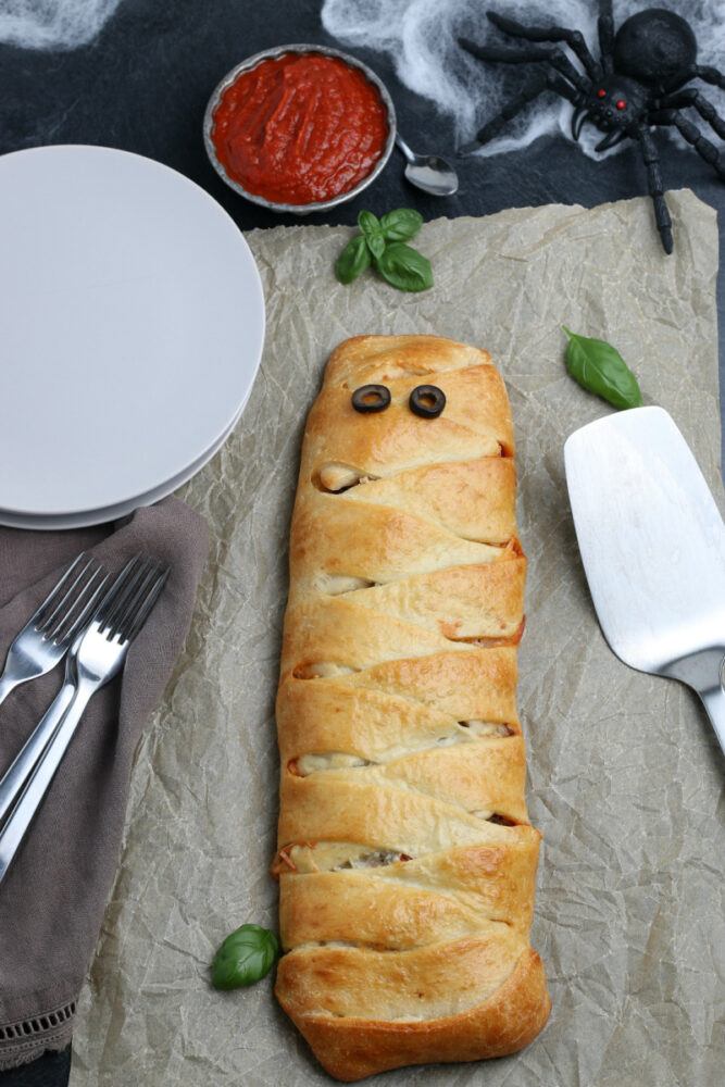 Calzone on a table