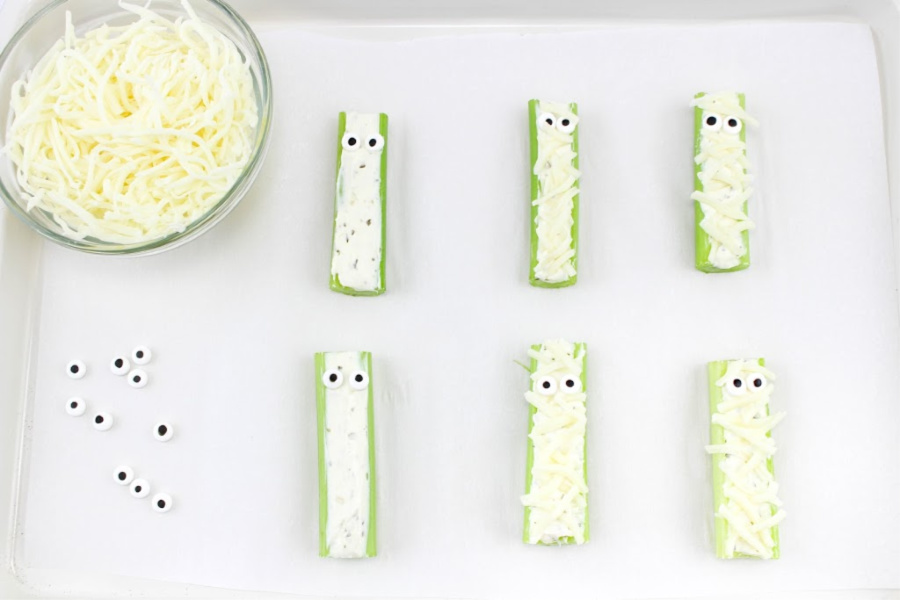 Mummy Celery Sticks