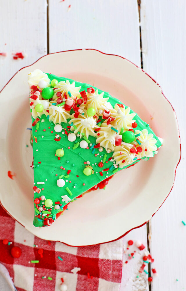 Slice of Christmas Cheesecake