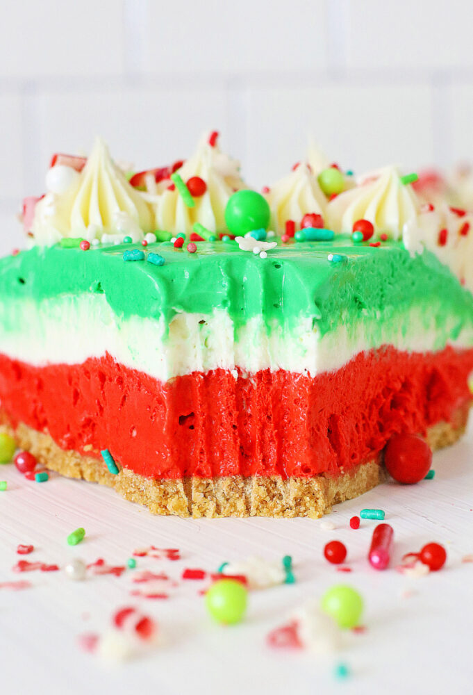 Inside of Christmas Cheesecake