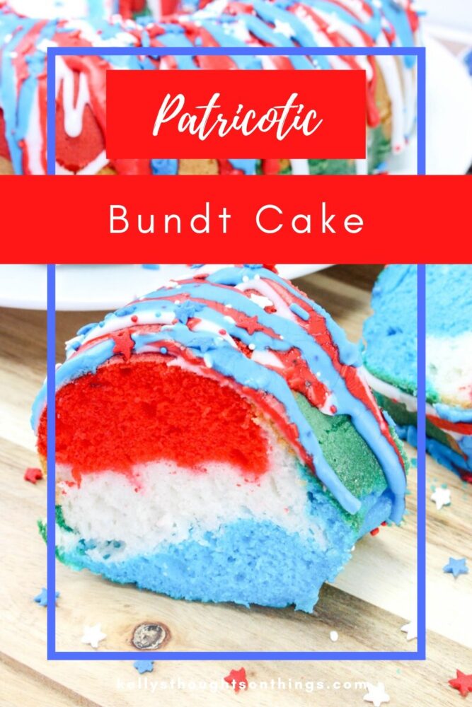 Red, white and blue Patriotic cake