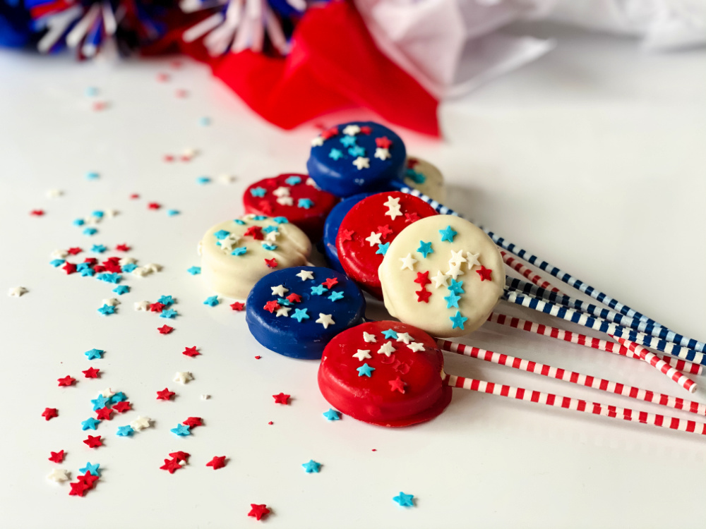 Red, White and Blue Oreo Pops Recipe