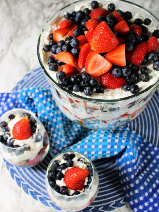 RED WHITE AND BLUE TRIFLE