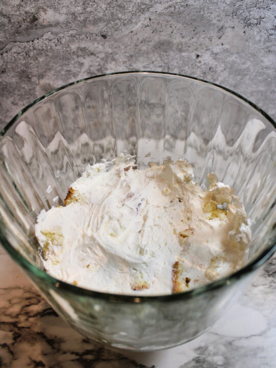 cool whip in a bowl