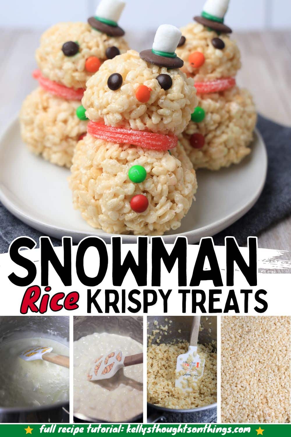 Snowman Rice Krispy Treats