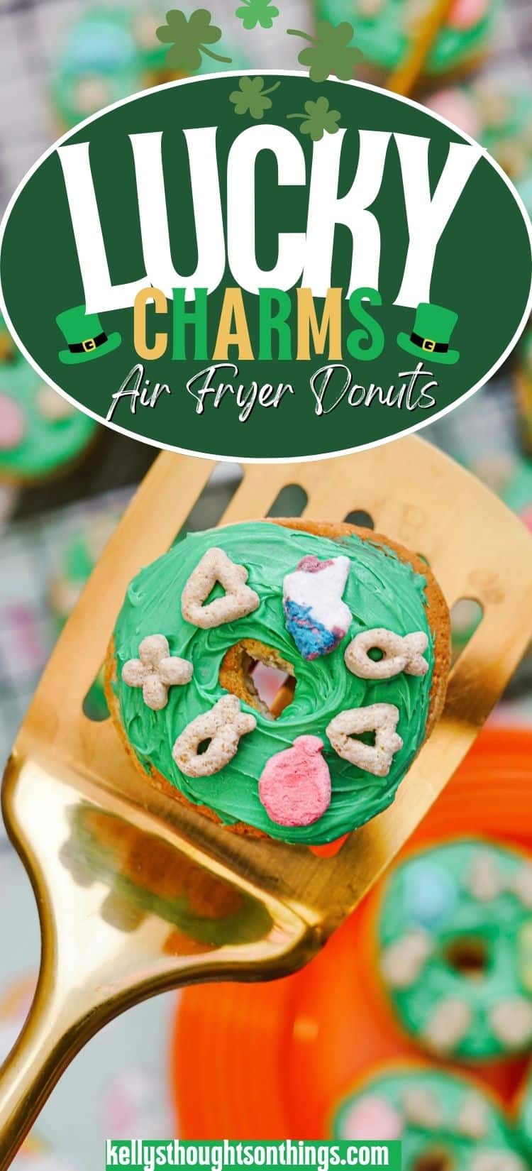 St. Patrick’s Day Air Fryer Lucky Charms Donuts