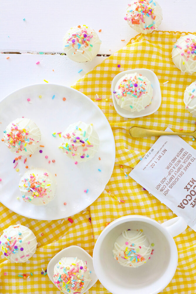 Sugar cookie hot cocoa bombs