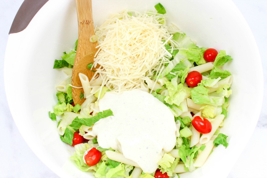 Summer Caesar Pasta Salad