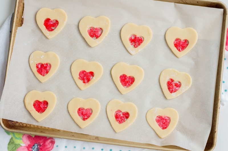 Valentine Stained Glass Cookies