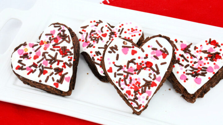 White Chocolate Brownie Hearts Recipe