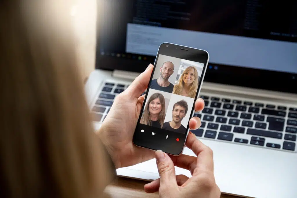 Video chat with family