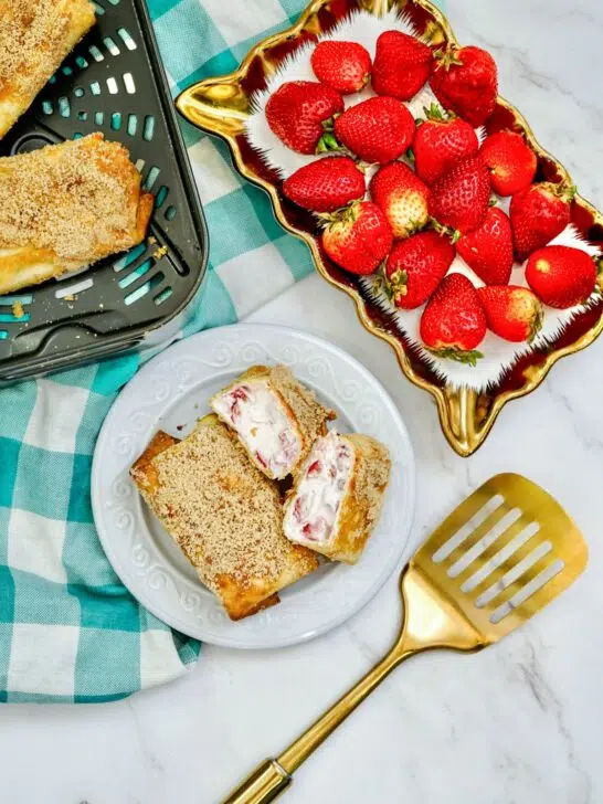 Air Fryer Strawberry Chimichangas