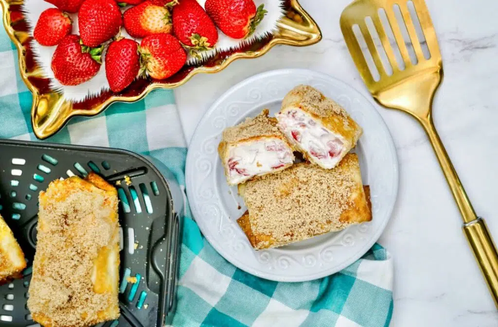 Air Fryer Strawberry Chimichangas