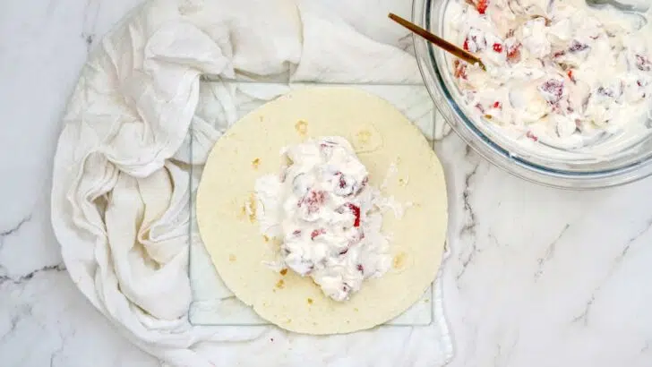 Air Fryer Strawberry Chimichangas