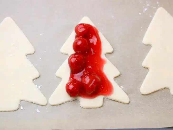 Christmas Tree Cherry Hand Pies Recipe fill