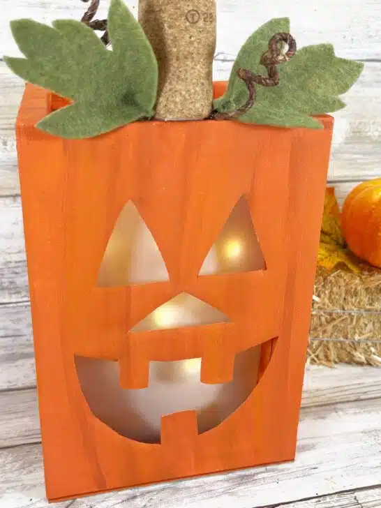 Dollar Store Canvas Jack-O-Lantern Craft