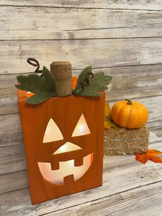 Dollar Store Canvas Jack-O-Lantern Craft