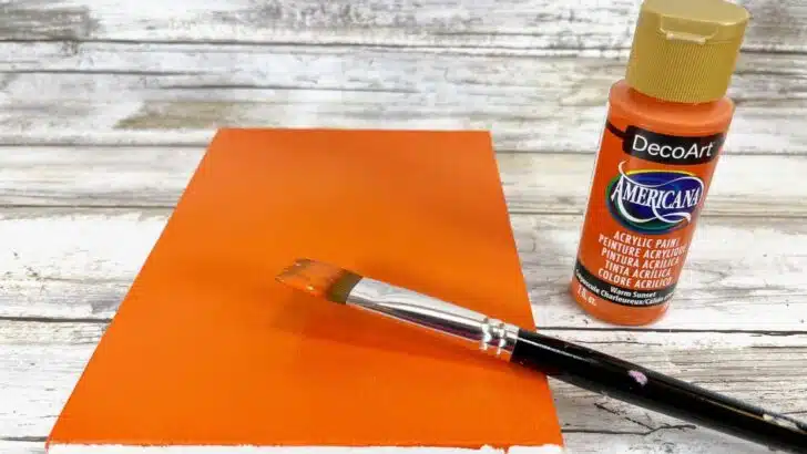 Dollar Store Canvas Jack-O-Lantern Craft 