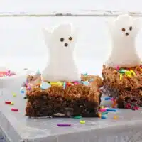 Easy Air Fryer Ghost Peeps Brownies