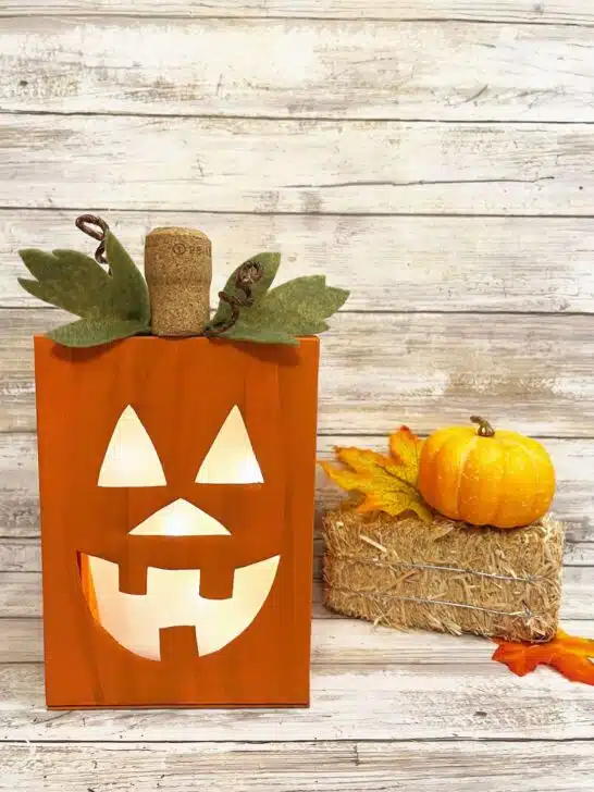 Dollar Store Canvas Jack-O-Lantern Craft