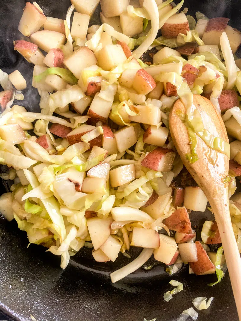 Sautéed cabbage and potatoes