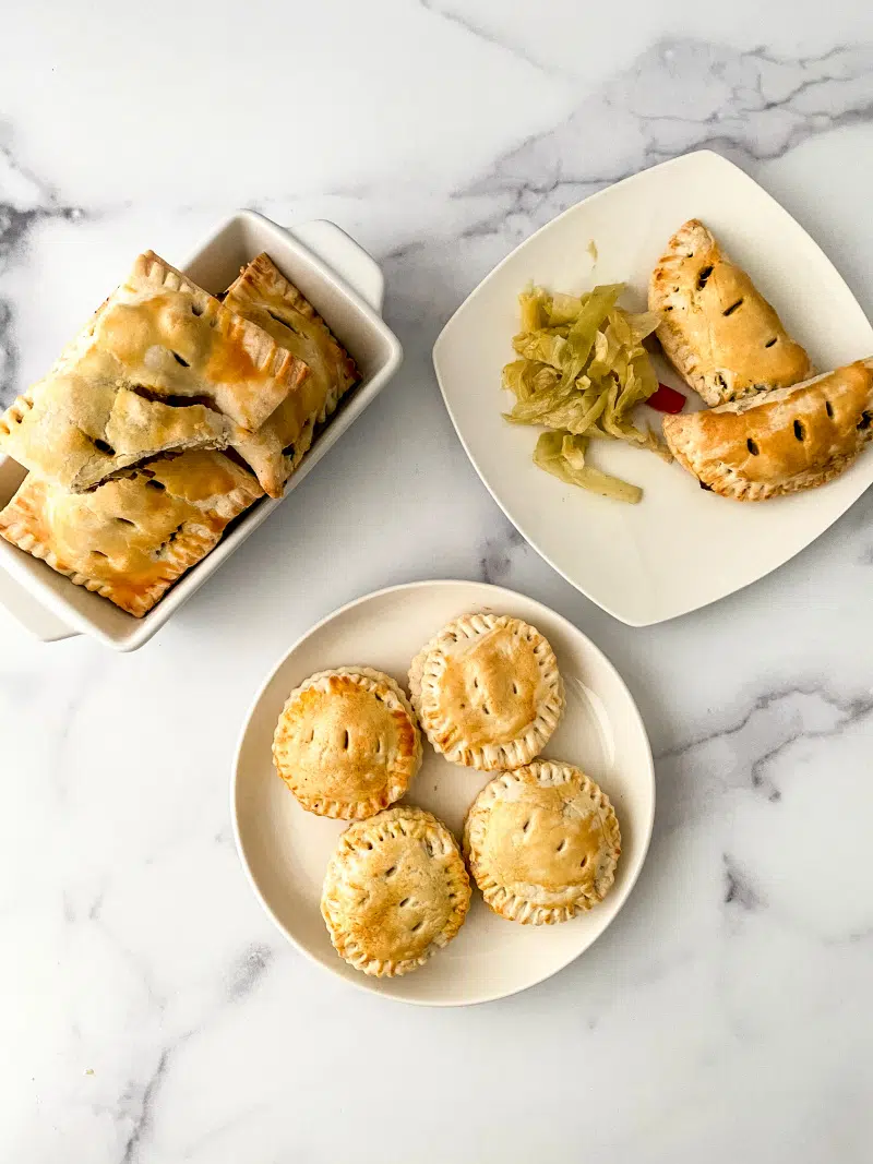 Meat Pies on a table 