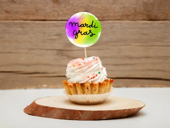 Mardi Gras Cupcake Topper