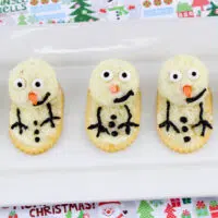 Melting Snowman Cheese Appetizer