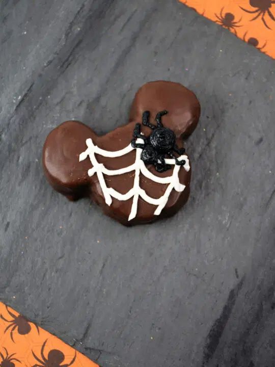 spider on brownie 