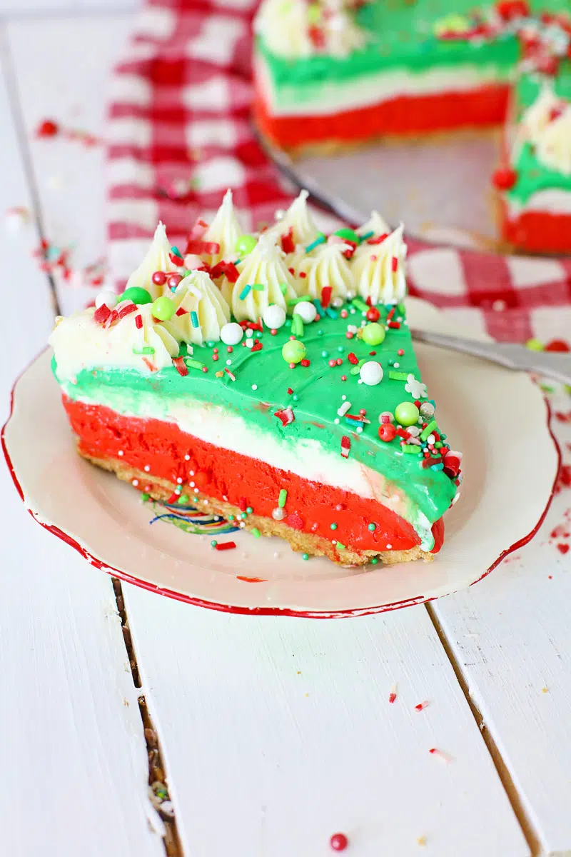 No-Bake Christmas Cheesecake