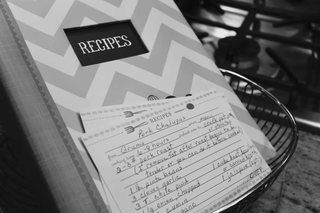 family recipe book