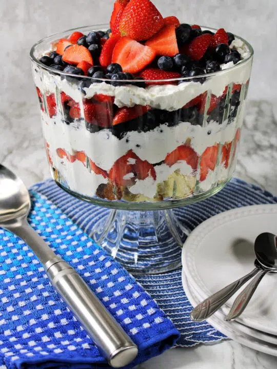 RED WHITE AND BLUE TRIFLE